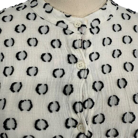 Lug Von Siga Drop Sleeve Balloon Sleeve Polka Dot Knit Top Size 36 (Fits Like M) - Picture 6 of 8